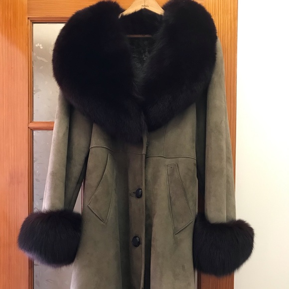 Jackets & Blazers - Shearling with Fox Fur Coat